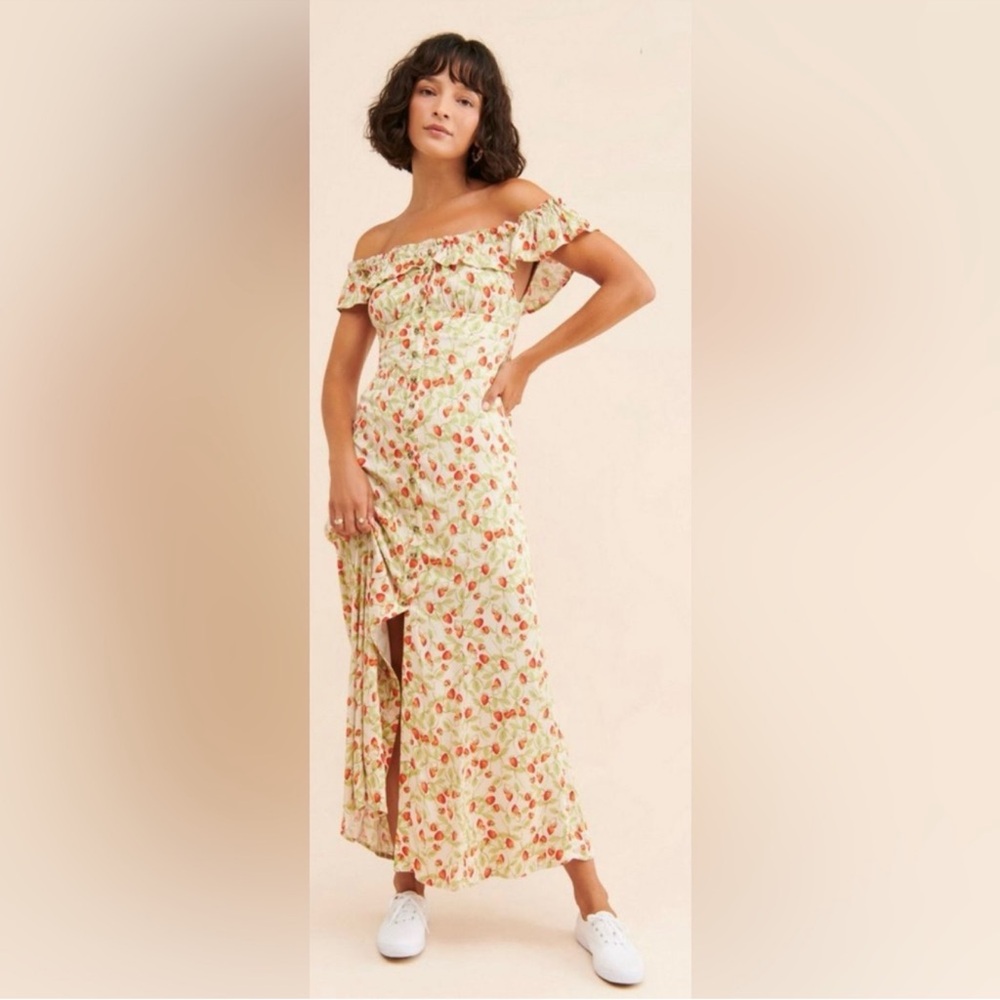 Free People shes a dream strawberry long dress